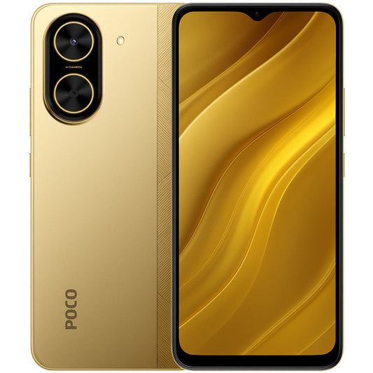 Smartphone XIAOMI POCO C71 4/128 GB (Dorado) con Smartwatch FILWANS GTS MINI (Dorada) y Audifonos Xiaomi Buds 6 Play (Negro)