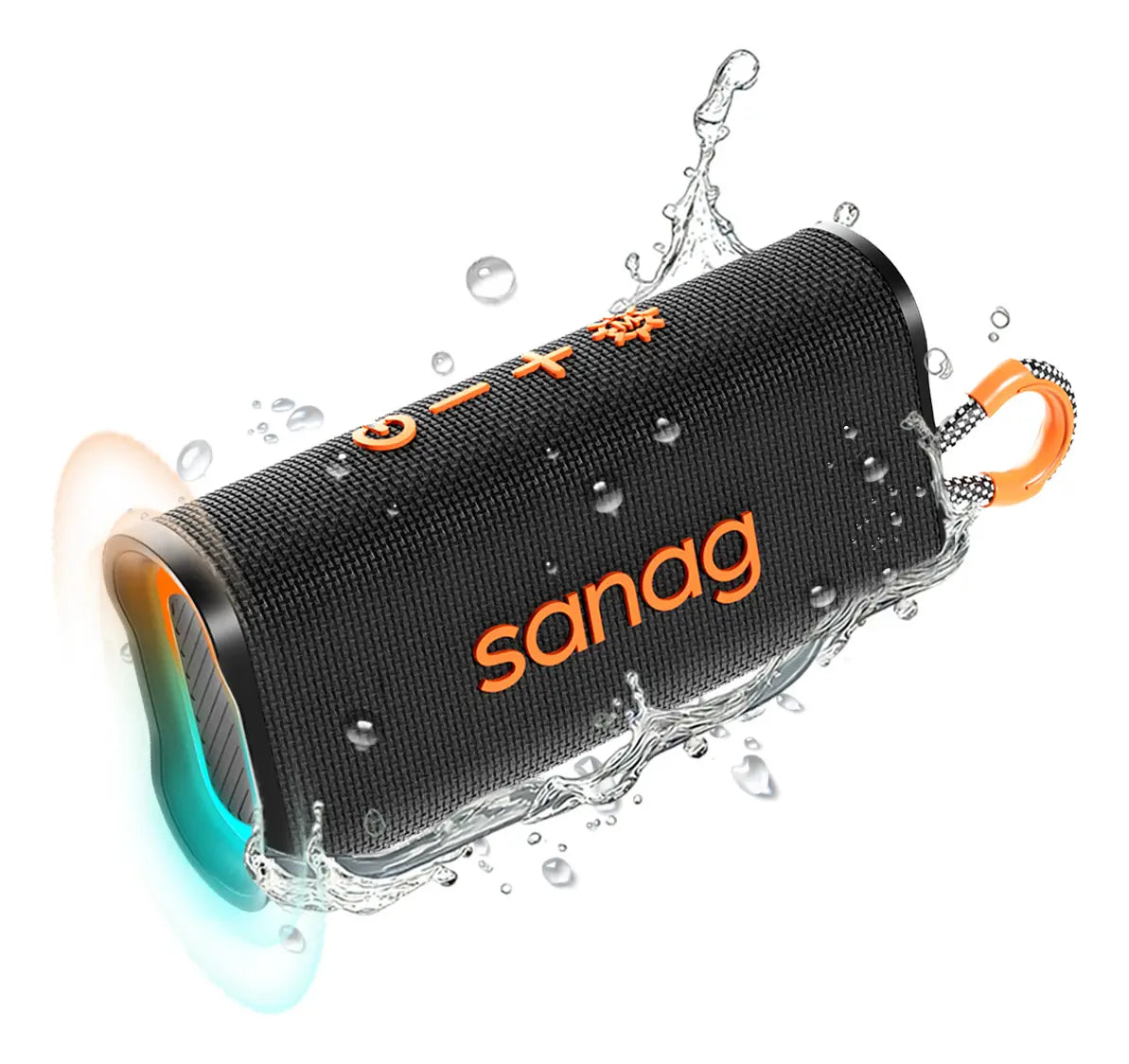 Bocina Portátil Sanag M15 Roja Bluetooth 5.4 con Luces RGB, 10W y Resistente al Agua