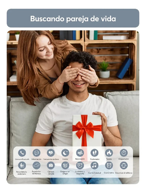 Smartwatch Metálico, Reloj Inteligente W&O Llamadas, Notificaciones, Salud, Deporte, Impermeable (color Plateado)