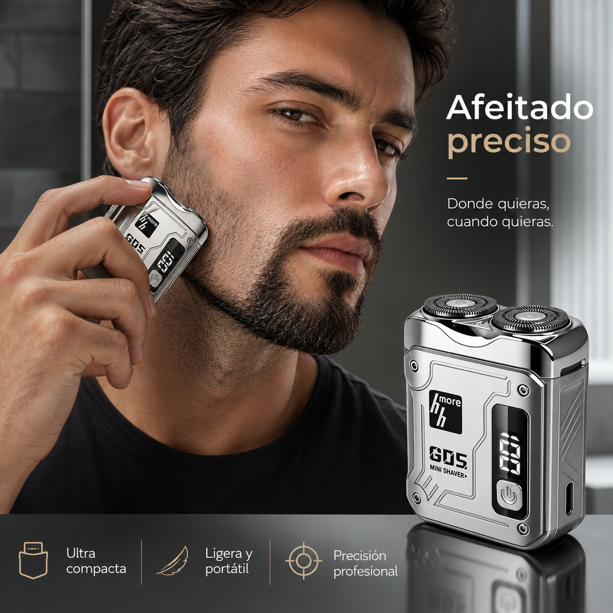 Combo BOMIDI L2 Cortadora de Cabello Recargable + Mini Afeitadora G05 Portátil