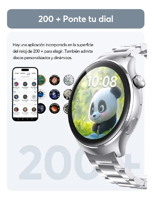 Smartwatch Metálico, Reloj Inteligente W&O Llamadas, Notificaciones, Salud, Deporte, Impermeable (color Plateado)