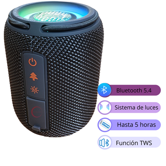 Bocina G-Tide SV30 Bluetooth Portátil con Luces LED y Sonido Hi-Fi
