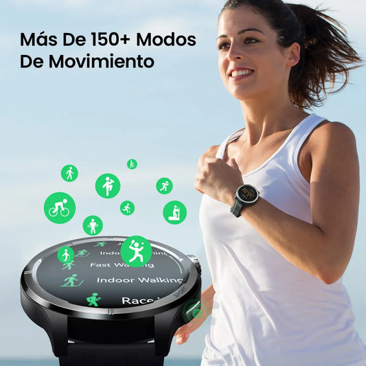 Reloj Smartwatch Inteligente Filwans GTR Lite 1.53" Hombre Mujer Bluetooth Llamadas IP68 Deportivo Impermeable Por Bluetooth Smart Watch Negro