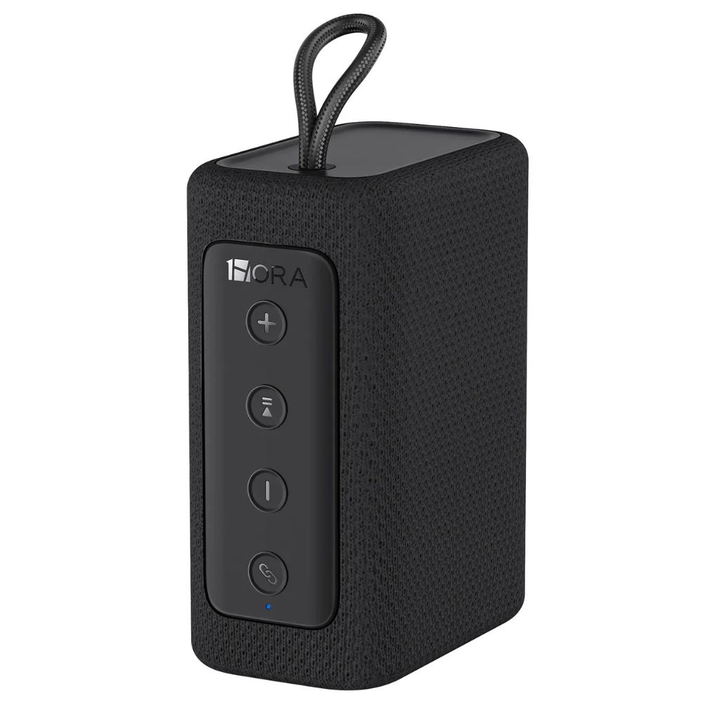 Bocina Bluetooth 1HORA BOC244 Negra Portátil con Sonido Estéreo y TWS