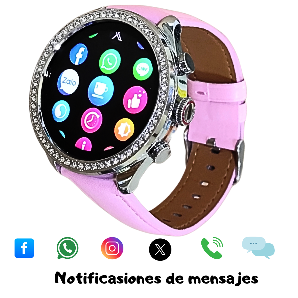 Smartwatch Bossney WS GS83 Rosa – Elegancia y Tecnología Salud, llamadas, deportes y notificaciones
