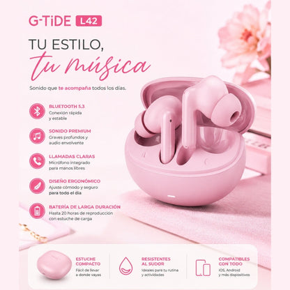 Smartwatch FUTUREM FM13 (Rosa) + Audífonos G-Tide L42 (Rosa)