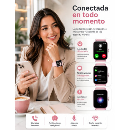 Smartwatch FUTUREM FM13 (Rosa) + Audífonos G-Tide L42 (Rosa)