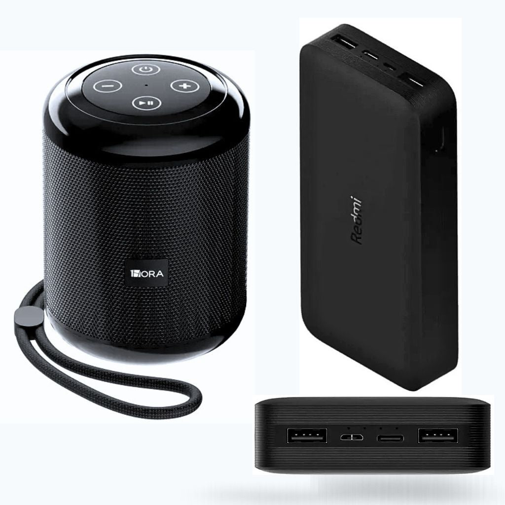 Bocina 1HORA BOC062 con Powerbank Xiaomi FastCharger 18 w 20 000 mHa