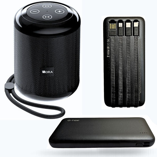 Bocina 1HORA BOC062 con Powerbank G-Tide P1 10 000 mHa