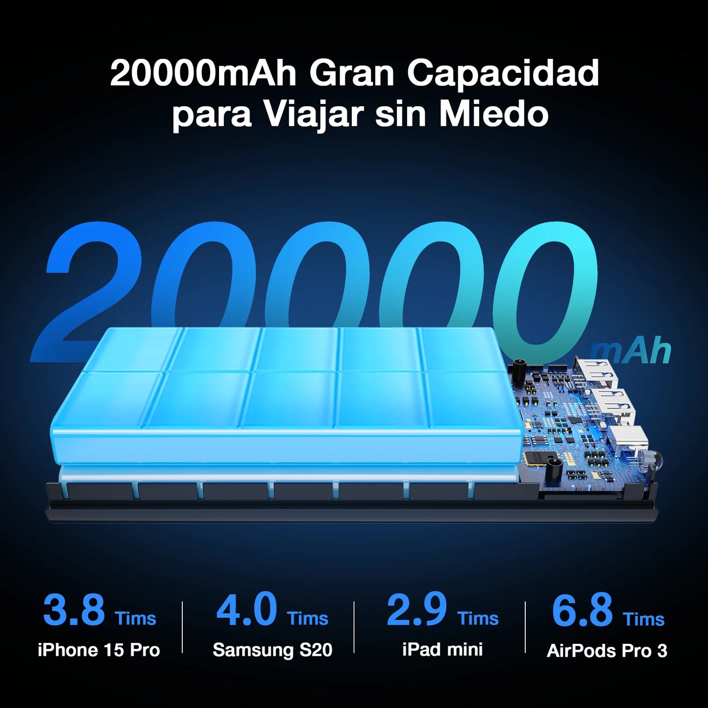 Bocina 1HORA BOC062 con Powerbank 1Hora GAR117 20 000 mHa