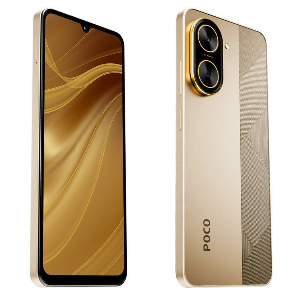 Smartphone XIAOMI POCO C71 4/128 GB (Dorado) con Smartwatch FILWANS GTS MINI (Dorada) y Audifonos Xiaomi Buds 6 Play (Negro)