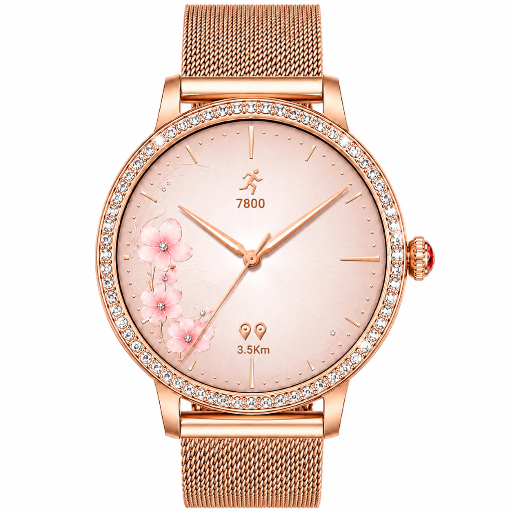 SMARTWATCH FUTUREM DW01 (DORADO) + AUDIFONOS G-TIDE L42 (ROSA)