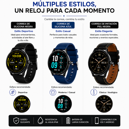 SMARTWATCH G-TIDE R5 (NEGRO) + AUDIFONOS REDMI BUDS 6 PLAY (NEGRO)