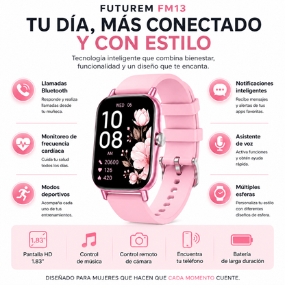 BOCINA XIAOMI SOUND POCKET (ROSA) + SMARTWATCH FUTUREM FM13 (ROSA)
