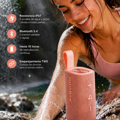 BOCINA XIAOMI SOUND POCKET (ROSA) + SMARTWATCH FUTUREM FM13 (ROSA)