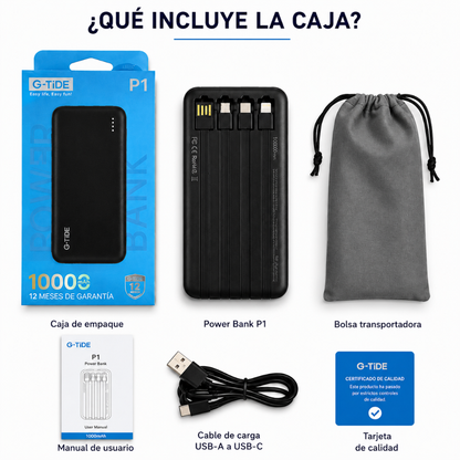 SMARTWATCH G-TIDE R5 (NEGRA) + POWER BANK G-TIDE P1 (NEGRA)