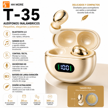G‑Tide R5 Smartwatch + Audífonos HH More Mini T‑35