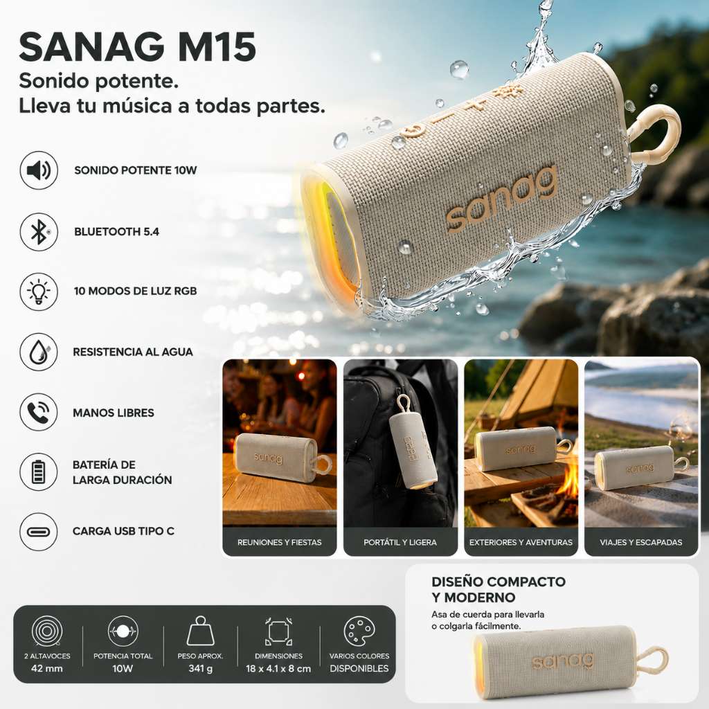 HONOR 600e 5G Dual SIM 8GB RAM 256GB + Bocina portátil Sanag M15 + Smartwatch Filwans GTR
