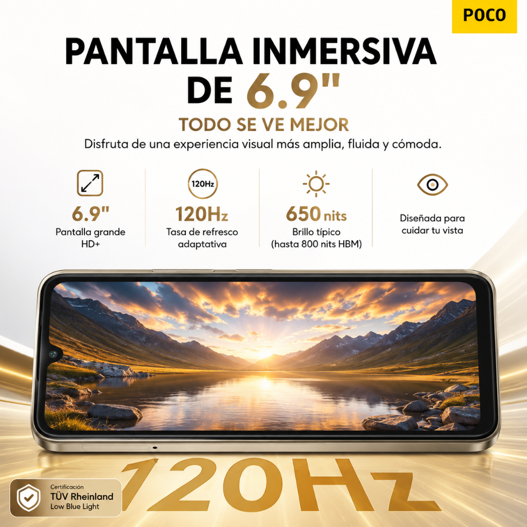 XIAOMI POCO C81 PRO + SMARTWATCH ROSE + AUDÍFONOS BLUETOOTH G-TIDE L42
