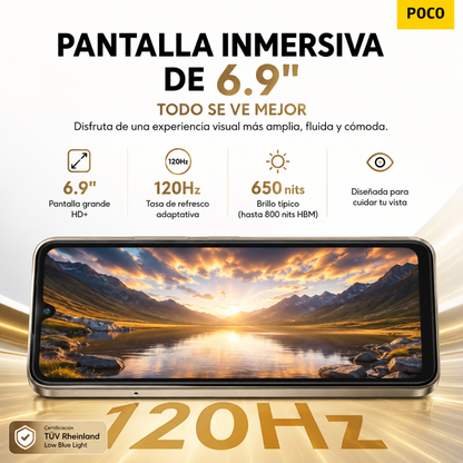 XIAOMI POCO C81 PRO + SMARTWATCH ROSE + AUDÍFONOS BLUETOOTH G-TIDE L42