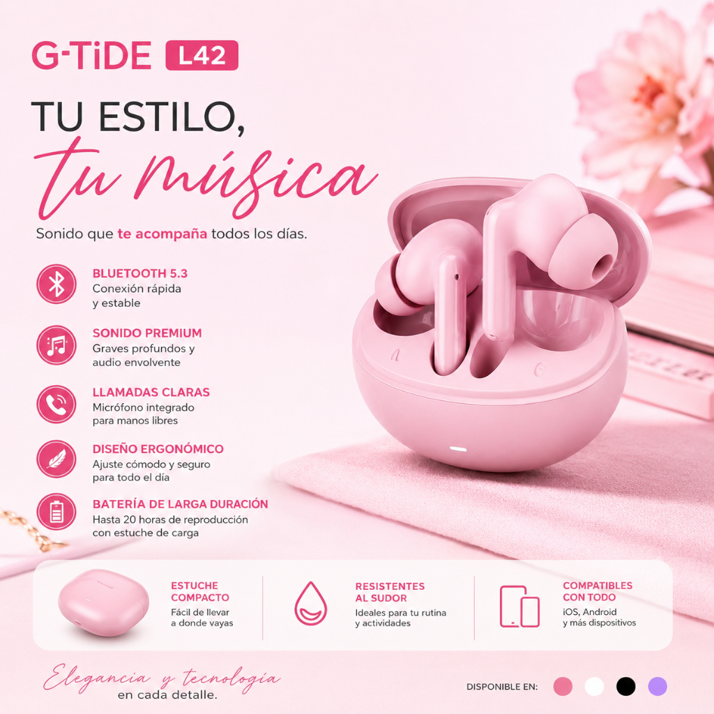 XIAOMI POCO C81 PRO + SMARTWATCH ROSE + AUDÍFONOS BLUETOOTH G-TIDE L42