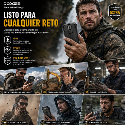 SMARTPHONE DOOGEE BLADE 10 PRO ENERGY + SMARTWATCH G-TIDE R6 PRO (NEGRA) Y BOCINA G-TIDE SV-30