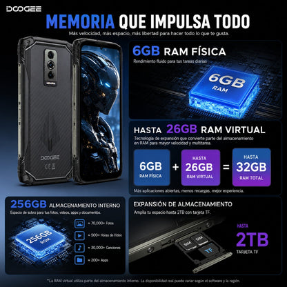 SMARTPHONE DOOGEE BLASE 10 PRO ENERGY + SMARTWATCH FILWANS GTR (NEGRA)