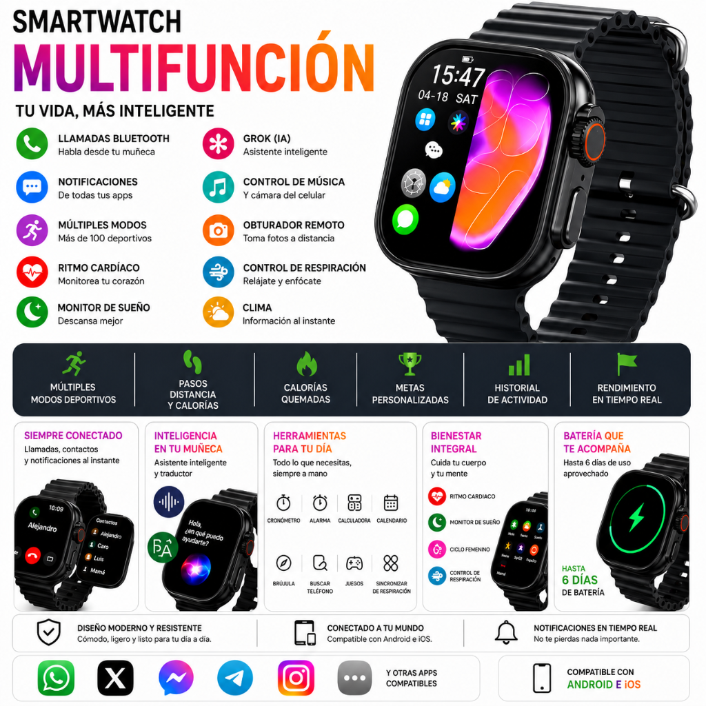 AUDIFONOS G-TIDE EG22 (NEGRO) + SMARTWATCH MICROWEAR U5