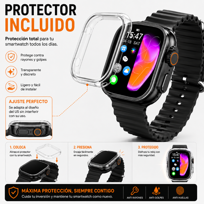 AUDIFONOS G-TIDE FUTURE POD (NEGRO) + SMARTWATCH MICROWEAR U5