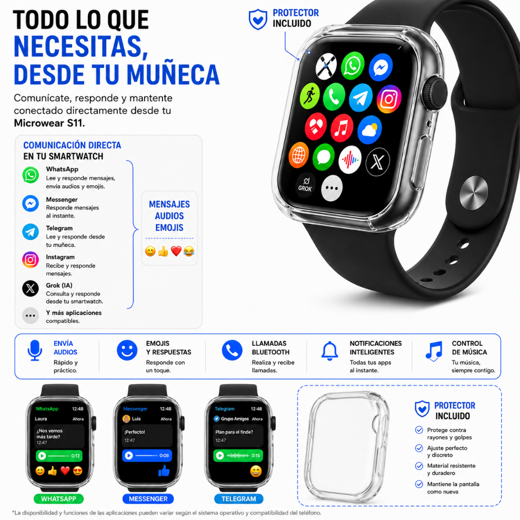 AUDIFONOS G-TIDE EG22 + SMARTWATCH MICROWEAR WATCH S11
