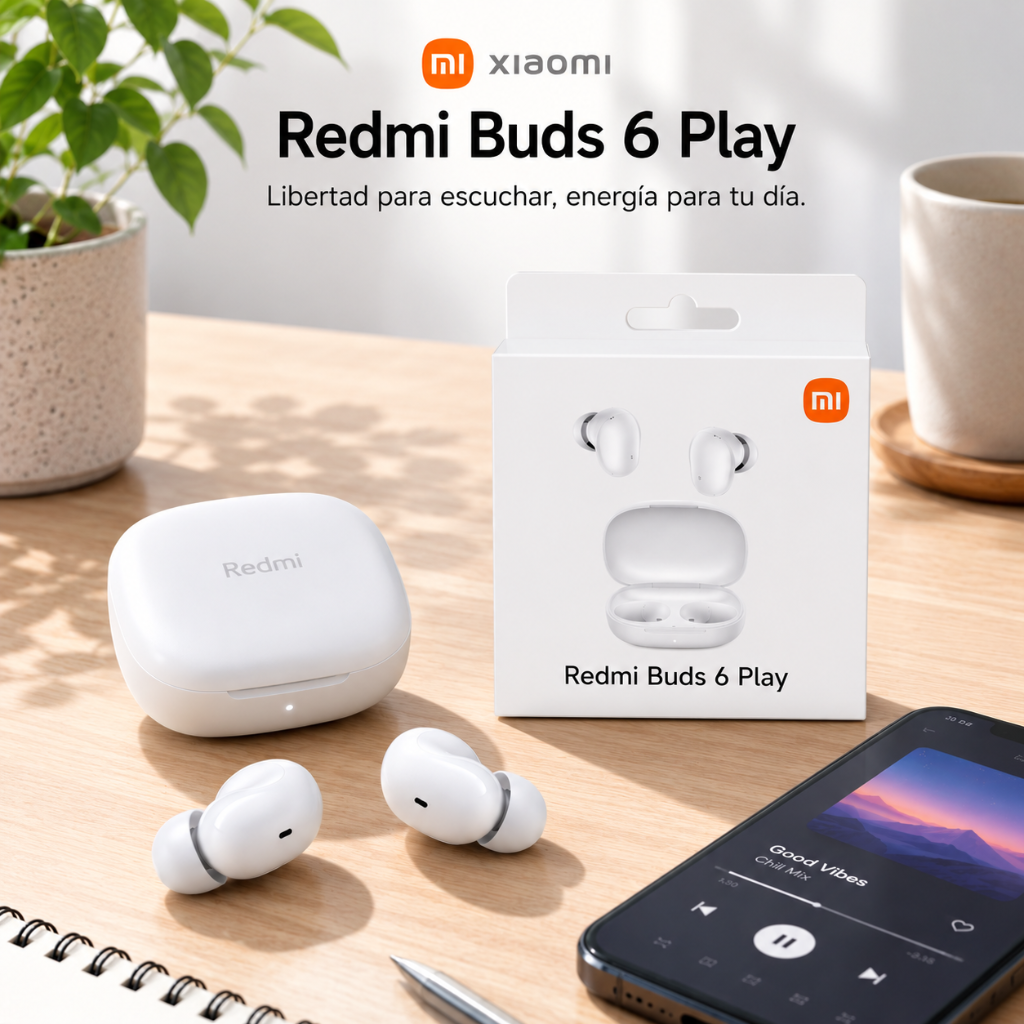 SMARTWATCH FILWANS GTR (PLATA) + AUDIFONOS XIAOMI REDMI BUDS 6 PLAY (BLANCO)