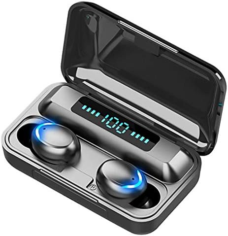 F9-5 Auriculares LED, 9D Reducción de Ruido Diaplay Digital Cantidad Eléctrica Diaplay Pantalla Auriculares Inalámbricos, Conexión Instantánea Control Táctil Cabina de Carga Grande para El Hogar|B0BHX1ZTY7