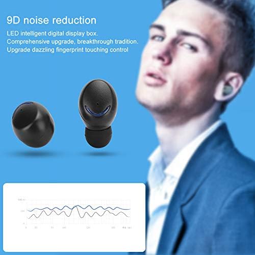 F9-5 Auriculares LED, 9D Reducción de Ruido Diaplay Digital Cantidad Eléctrica Diaplay Pantalla Auriculares Inalámbricos, Conexión Instantánea Control Táctil Cabina de Carga Grande para El Hogar|B0BHX1ZTY7