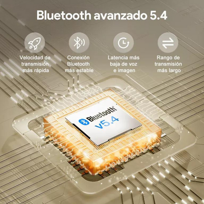 Audífonos Inalámbricos Bluetooth 5.4 QCY H3 , Cancelación Activa de Ruido, Hi-Res Audio, Diadema Plegables Auriculares Over Ear, 60 Horas (OPEN BOX)