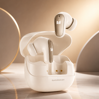 Audífonos  Bluetooth 5.4 TWS HiFi MQT52 con Micrófono, Bajos Potentes y Estuche USB-C