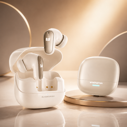 Audífonos  Bluetooth 5.4 TWS HiFi MQT52 con Micrófono, Bajos Potentes y Estuche USB-C