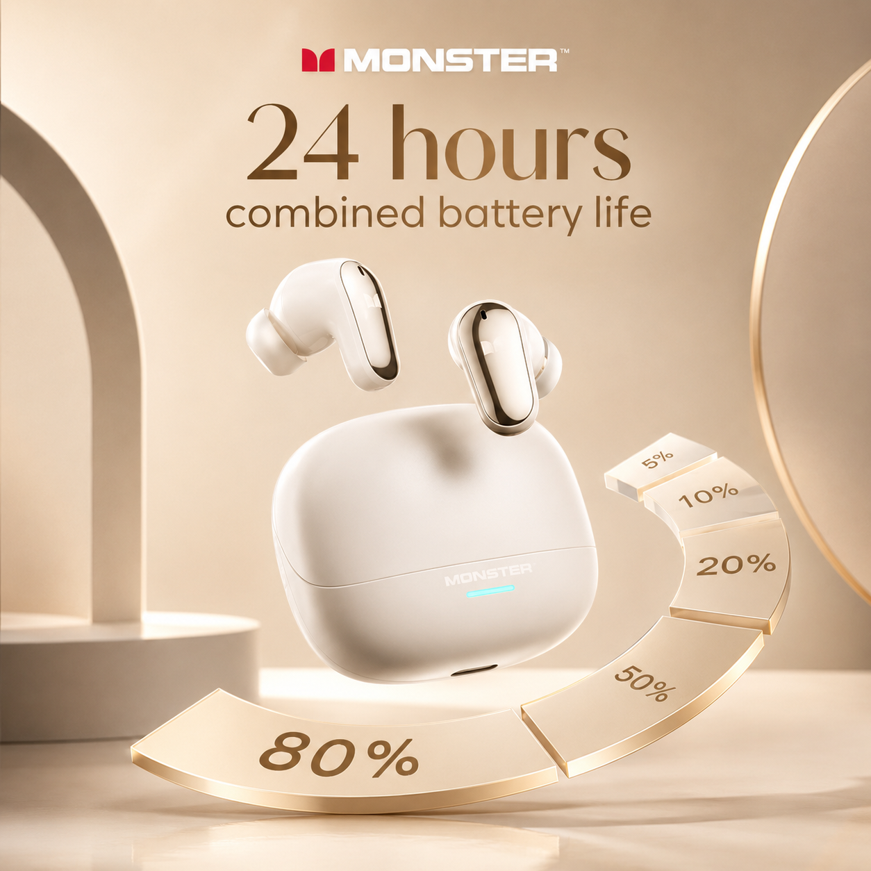 Audífonos  Bluetooth 5.4 TWS HiFi MQT52 con Micrófono, Bajos Potentes y Estuche USB-C