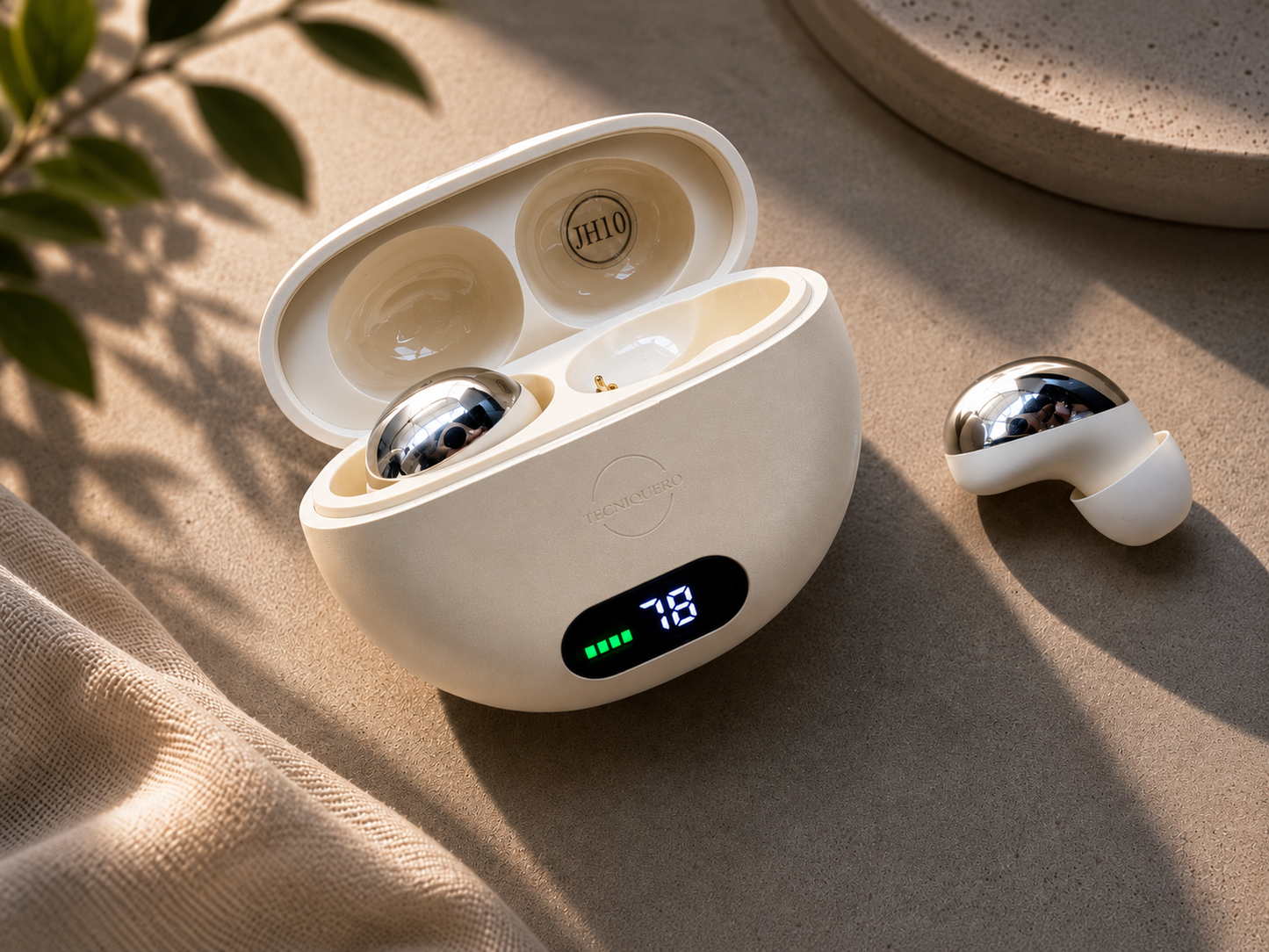 Combo Smartwatch Futurem FM13 + Audífonos HH More Mini T35 Bluetooth Ultra Compactos Dorados