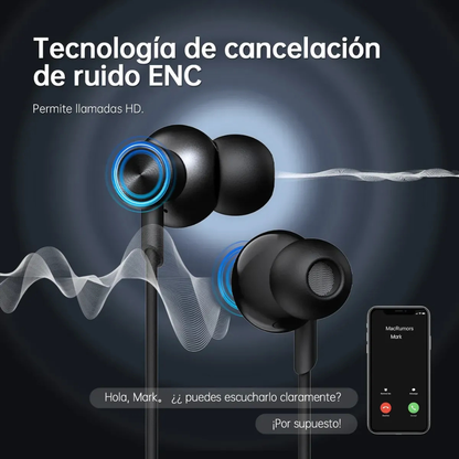 G-Tide EG22 Audífonos Neckband inalámbricos, micrófono, pantalla digital