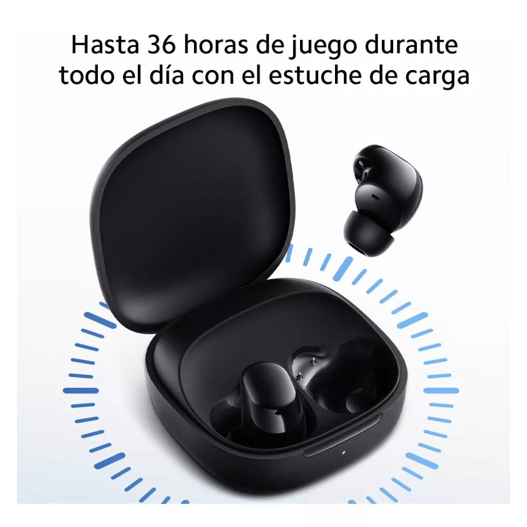 Audifonos Xiaomi redmi buds 6 play bluetooth 36 horas de autonomia, largo alcance Negro