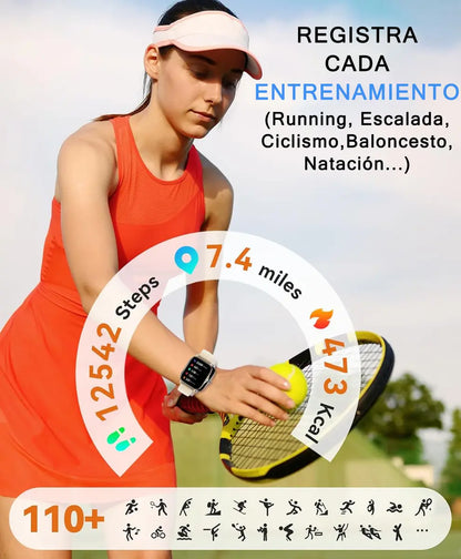 Combo Smartwatch Futurem FM13 + Audífonos g-tide L42 Bluetooth Ultra Compactos Rosa