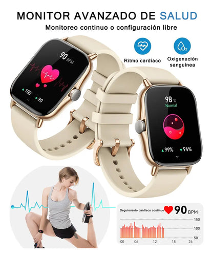 Combo Smartwatch Futurem FM13 + Audífonos g-tide L42 Bluetooth Ultra Compactos Rosa