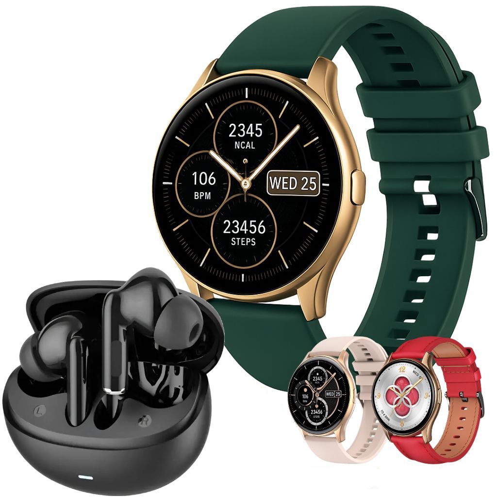 Smartwatch G-Tide R5 (dorado) con Audífonos G-Tide L42