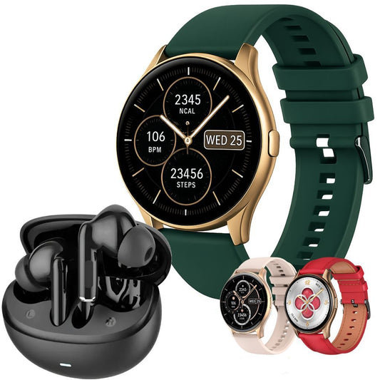 Smartwatch G-Tide R5 (dorado) con Audífonos G-Tide L42
