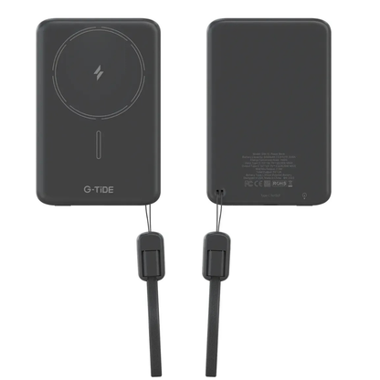 G-tide Slim01 Power bank Ultradelgada, 5000 mAh, carga rápida, carga imalambrica