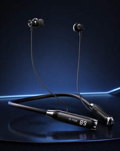 G-Tide EG22 Audífonos Neckband inalámbricos, micrófono, pantalla digital