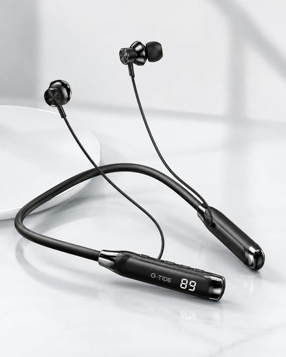 G-Tide EG22 Audífonos Neckband inalámbricos, micrófono, pantalla digital