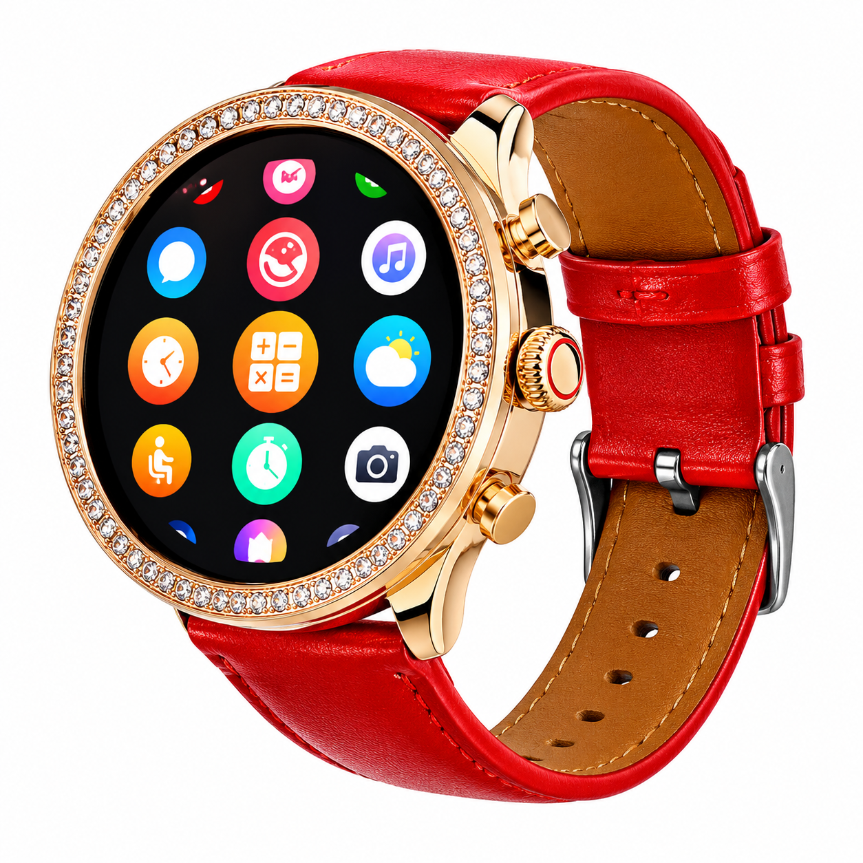 Smartwatch Bossney WS GS83 Rojo – Elegancia, Tecnología y Bienestar en Tu Muñeca