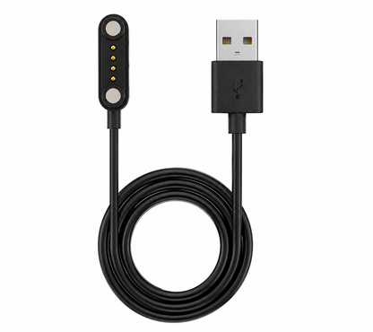 Cable de Carga Magnética de 4 Pines para Smartwatch G-Tide R9 USB Negro