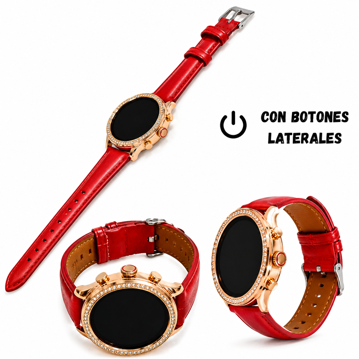 Smartwatch Bossney WS GS83 Rojo – Elegancia, Tecnología y Bienestar en Tu Muñeca